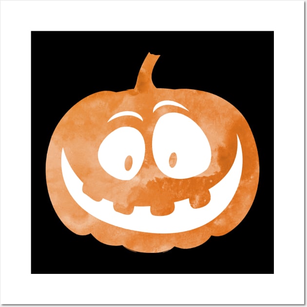 Funny Jack O Lantern Halloween Pumpkin Wall Art by TheJollyMarten